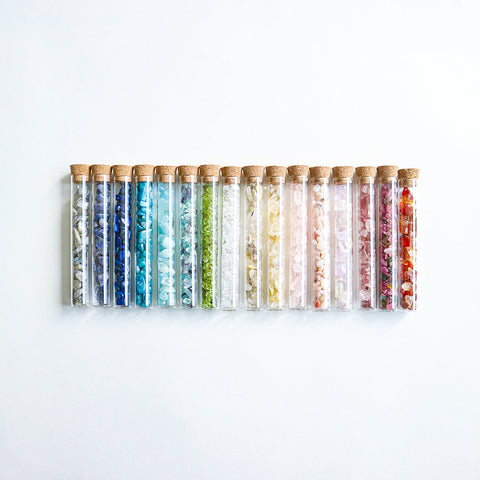 【Set of 3】 Gemstone chips  in a test tubes (your own choice)