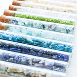 【Set of 3】 Gemstone chips  in a test tubes (your own choice)