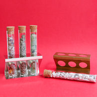 【Set of 3】New Year's only  Gemstone chips  in a test tubes (your own choice)