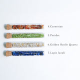 【Set of 3】 Gemstone chips  in a test tubes (your own choice)