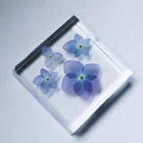 Blue Hydrangea plate -four flower-